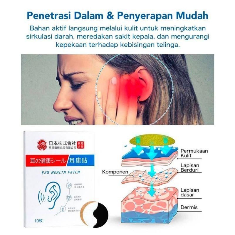 10Pcs Obat Tinnitus Patch Herbal Pengobatan Tinnitus Patch Alat Perawatan Kesehatan Telinga