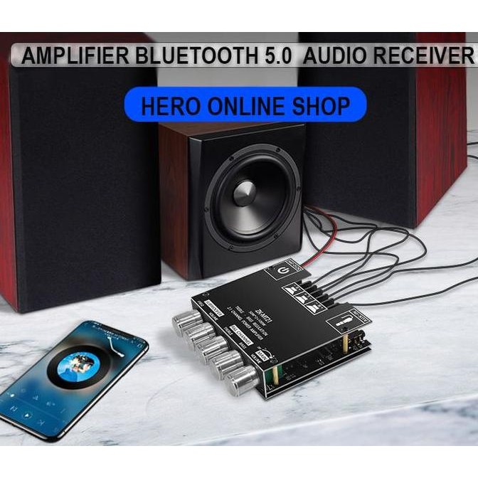 Digital Amplifier Audio Bluetooth Receiver AUX in Bass Subwoofer Balance Equaliser 200 Watt