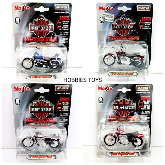 Diecast Motor Maisto Harley Davidson 1/24 - DC Motor Maisto HD Custom