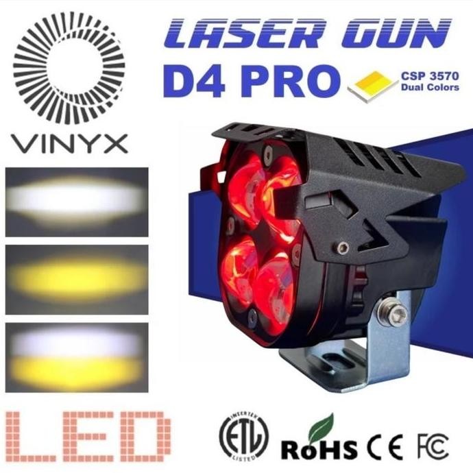 Lampu Tembak Sorot Laser LED Vinyx D4 Pro Demon Devil Eye Merah