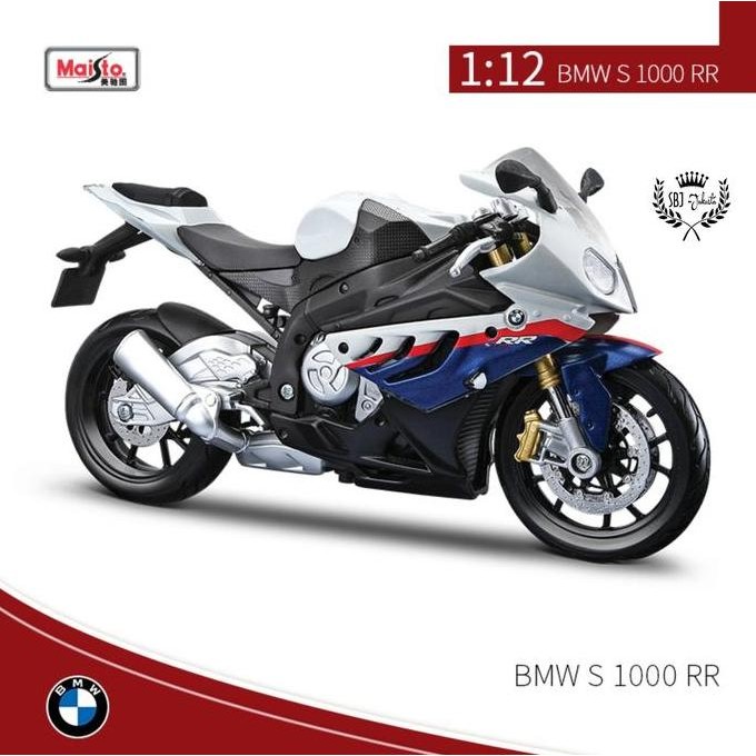 Maisto DIY Diecast sepeda motor skala 1:12 ukuran besar assembly line licensed products