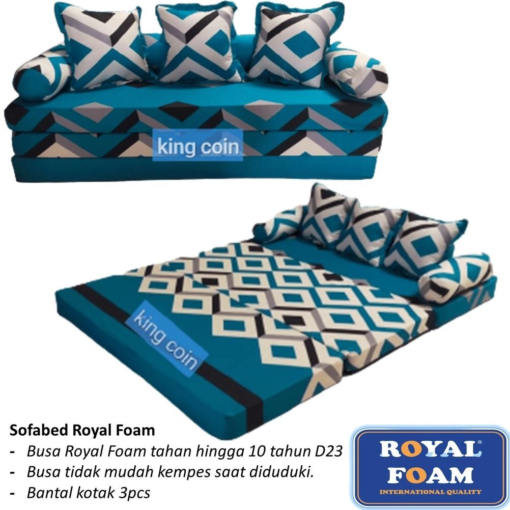 ROYAL FOAM BERGARANSI Sofa Bed Karakter Kasur Lipat Minimalis Bonus Bantal Guling