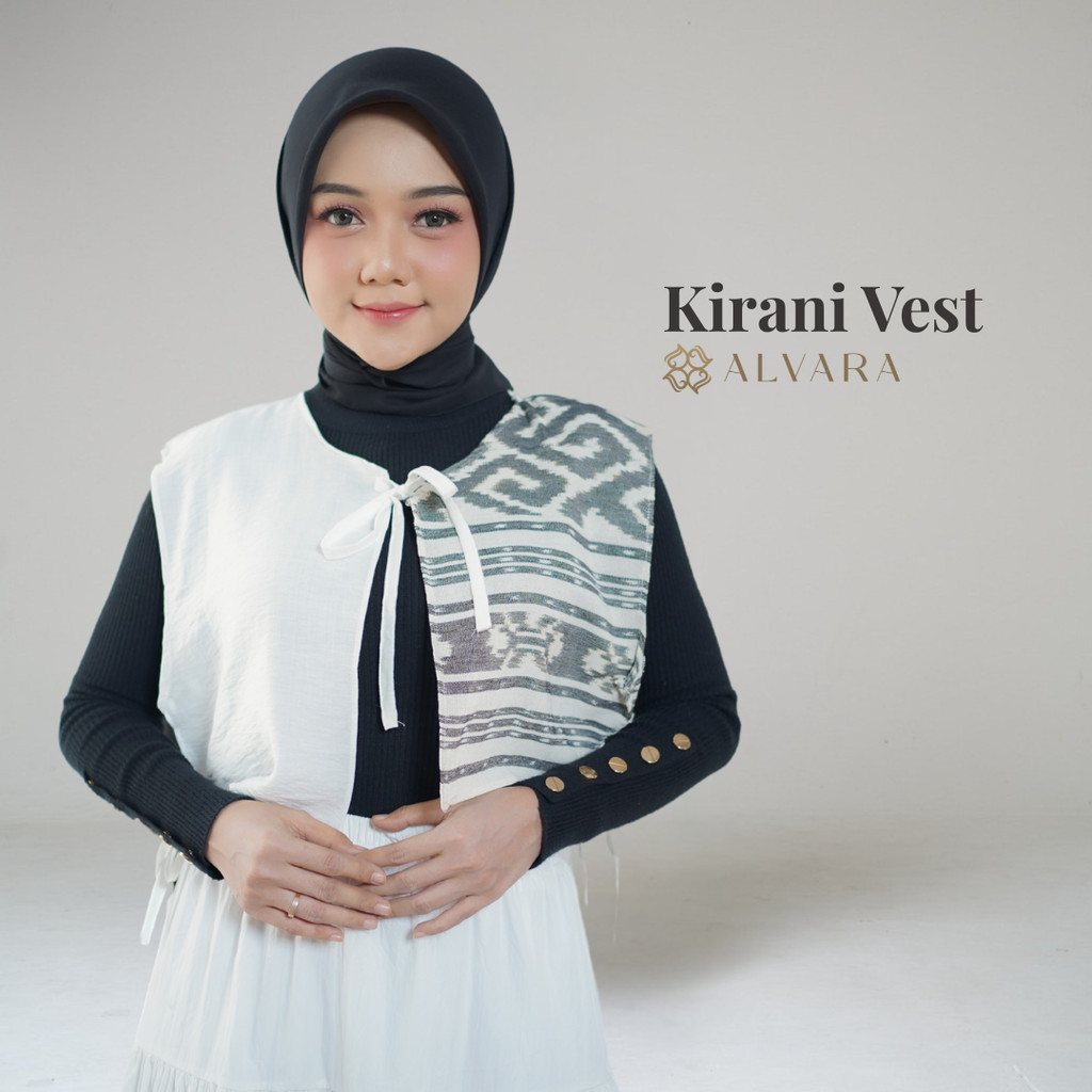 Outer Baju Kondangan Wanita Elegant Rompi Batik Terbaru Vest Gamis Big Size Jumbo ALVARA Kirani