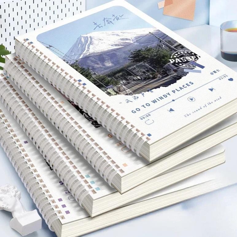 

A5 Soft Coil Thickened Paper Student Horizontal Line Soft Silicone Notebook Notepad Blank Book Notebooks For Students Journal