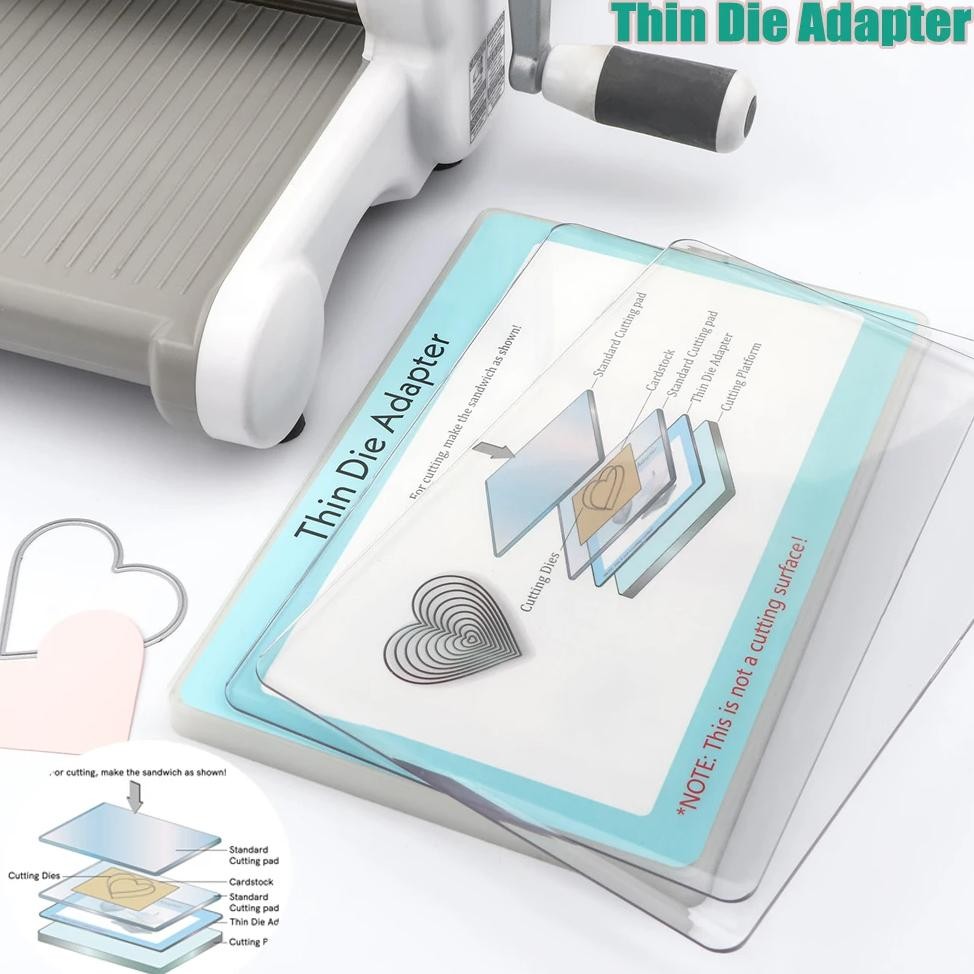 

22.8X15.4Cm Thin Die Adapter For Die Cutting Machine Pc Plastic Standard Adapter Pad Use With Platform&Cut Pad Create A Sandwich