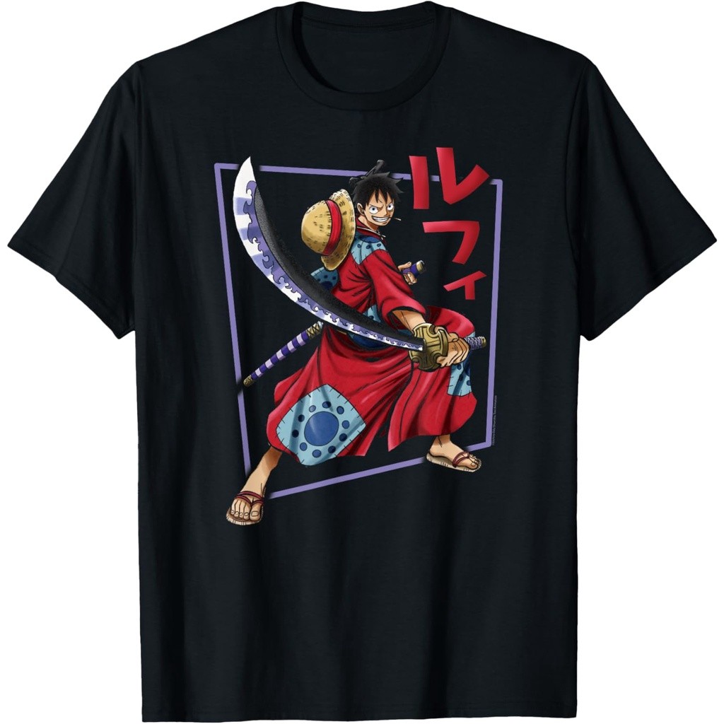 Kaos Ilustrasi Kostum Anime Luffy Wano