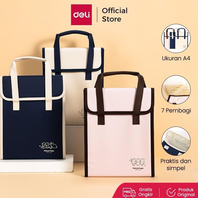 

READY STOK Deli Map Harmonika / Expanding File A4 7 Pembagi Gratis Index Tab P51 Siap kirim
