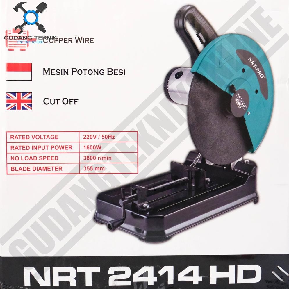 TERMURAH MESIN POTONG BESI NRT PRO 2414HD 14" / Mesin Cut Off Siku Cutting Wheel Alat Pemotong Besi 