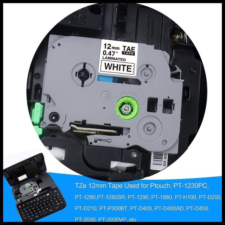 

Label Tape Printer Brother Compatible Refill Cartridge Tze-211 221 231 241 251 261 Tze-611 621 631 641 651 661 Catridge Refil 9Mm / 12Mm X 8M Laminated Best Seller