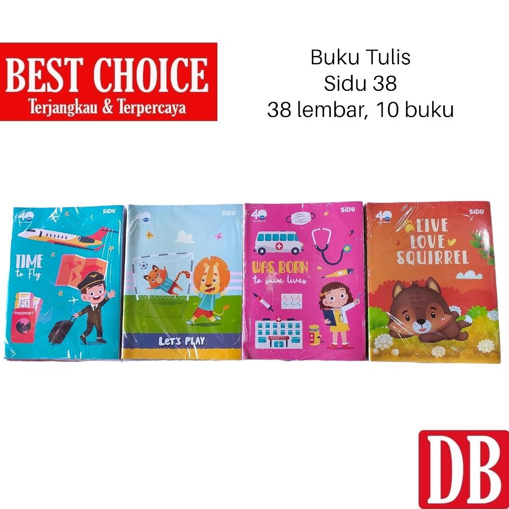 

READY STOCK Buku tulis SIDU 38 lembar (10 pcs)