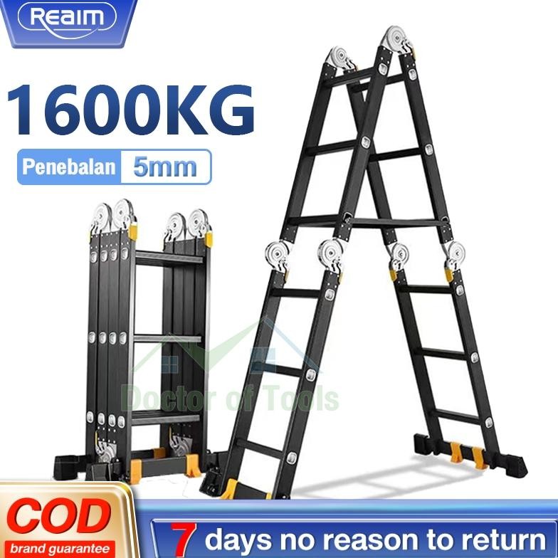 3.7M/4.7M/5.8M Tangga Lipat Tangga Aluminium Tangga Multifungsi Tangga Dekorasi Tangga Lipat Alumini