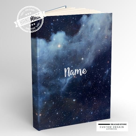 

READY STOCK Notebook Custome NAMA HardCover ukuran A5 / jurnal diary Custome / Buku Catatan Custome / buku tulis