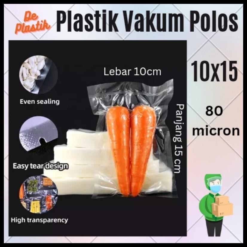 PLASTIK VACUUM POLOS 80 MICRON / PLASTIK VAKUM POLOS GROSIR / PLASTIK VAKUM MAKANAN (POLOS PER PCS)