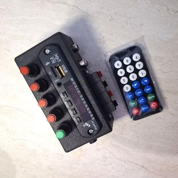 Amplifier 12v 5 Potensio + Bluetooth Mp3 (Karaoke)