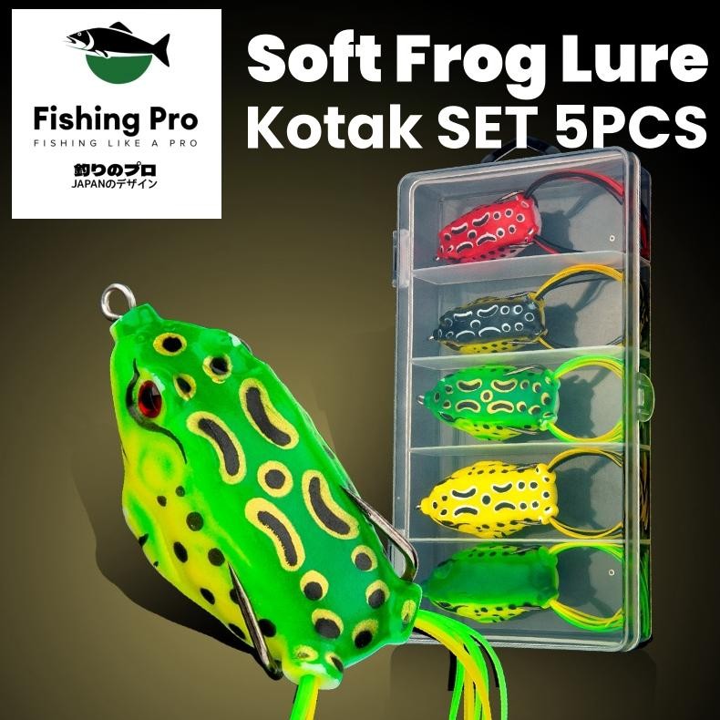FISHING PRO SOFT FROG KODOK UMPAN SOFT LURE 1 SET BOX=8+11G, 4.9CM+ 5.5CM UMPAN PANCING CASTING 1 PA