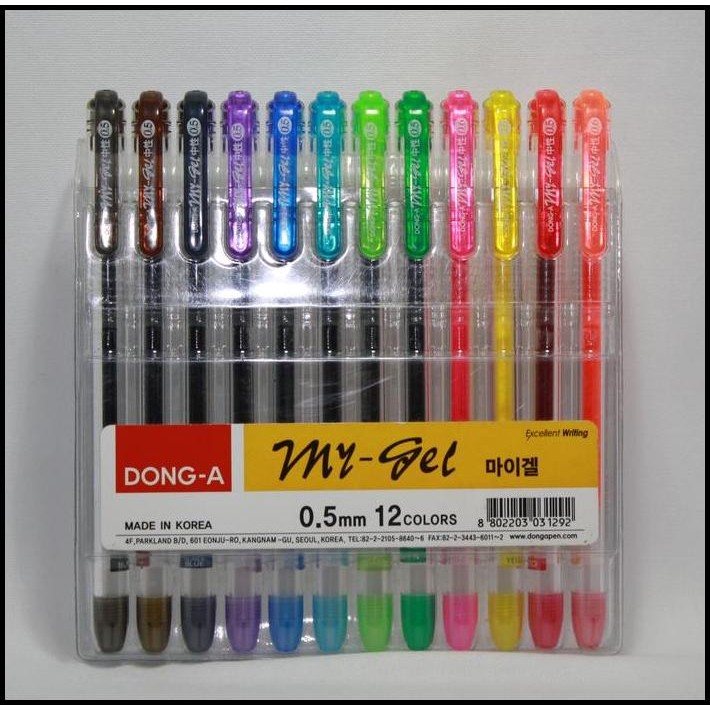 

Pulpen/Pen/Gel Pen My Gel Set 12 Warna / Korea