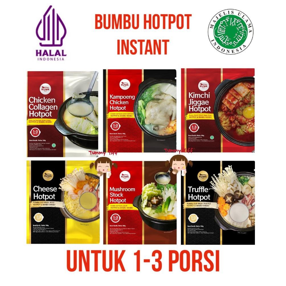 

(HALAL) Chicken Collagen Hotpot instant hotpot HALAL / bumbu shabu Truffle Hotpot instant Kimchi Jiggae Hotpot / Cheese Hotpot KUWA Chicken Kampoeng Bumbu Haidilao | Bumbu Hotpot Instan | Suki Shabu-Shabu Instant | Mala Xiang Guo | Malaxiangtt