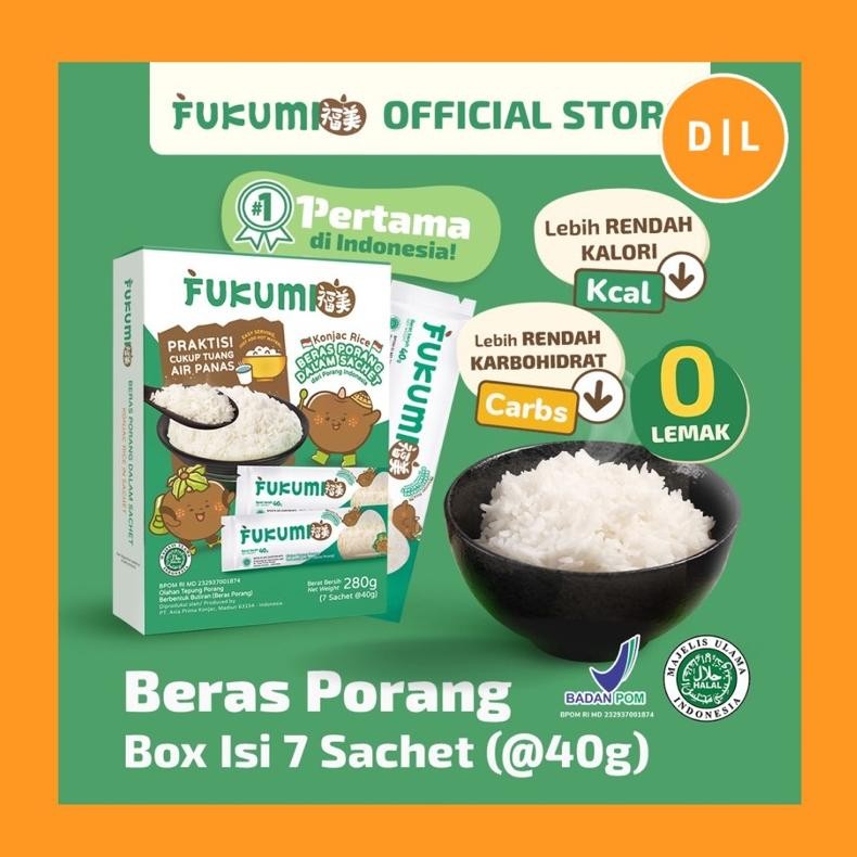 

Fukumi Beras Porang Box 280 Gram isi 7 Sachet