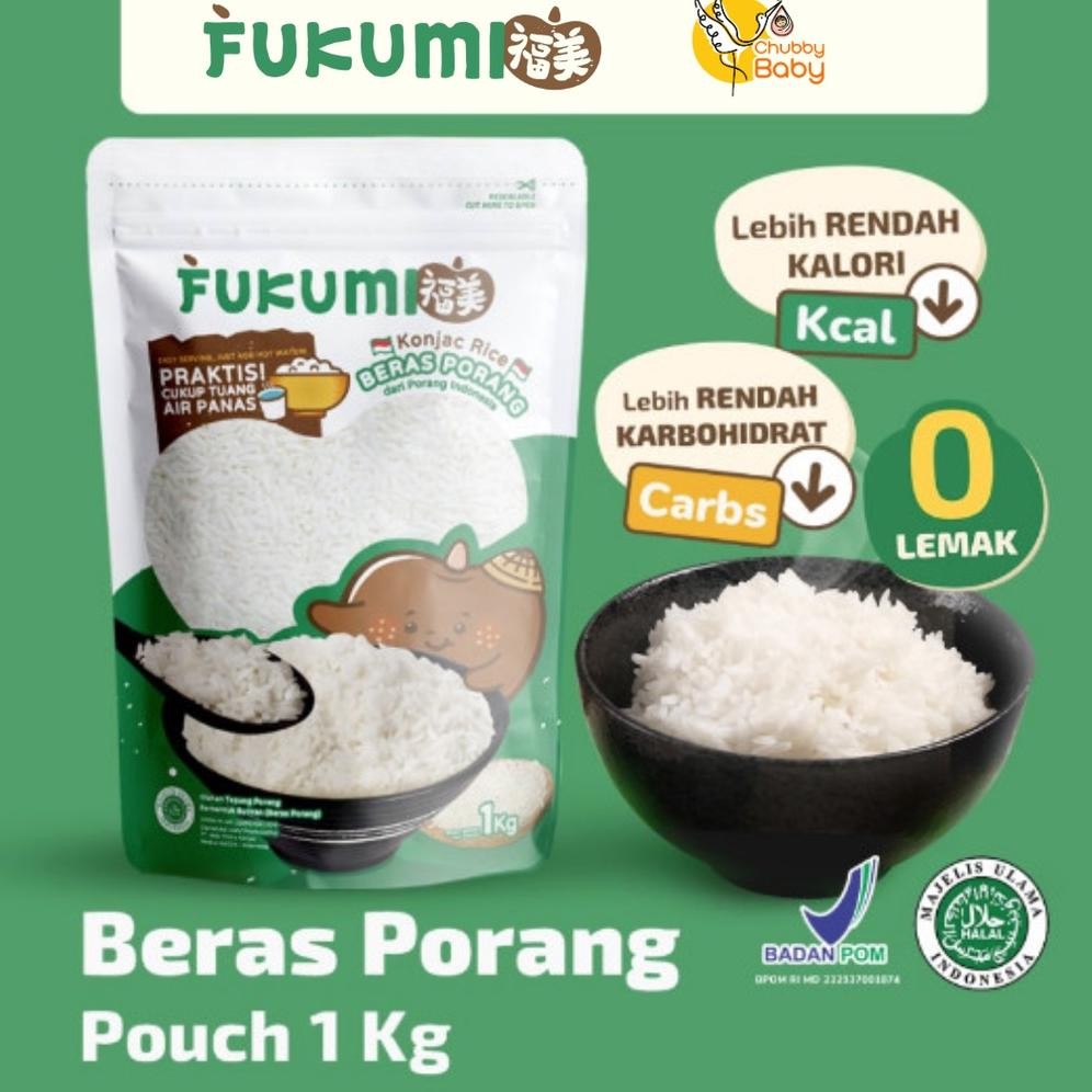 

FUKUMI Beras Porang Praktis 1Kg Rendah Kalori