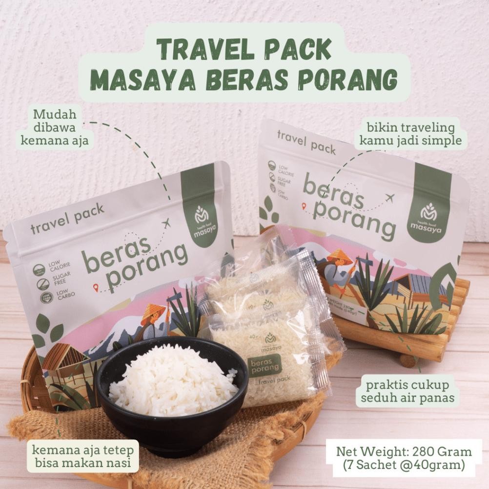

Masaya Beras Porang Travel Pack - beras porang shirataki konjac diet health food