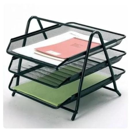 

RAK DOKUMEN KERTAS BESI LOGAM 3 SUSUN / ELEVATED TRAY 3 TINGKAT
