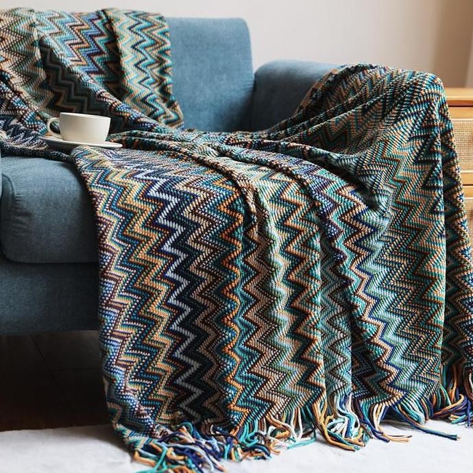 Bohemian Sofa Blanket Ethnic Blanket Bedspread / Penutup Sofa