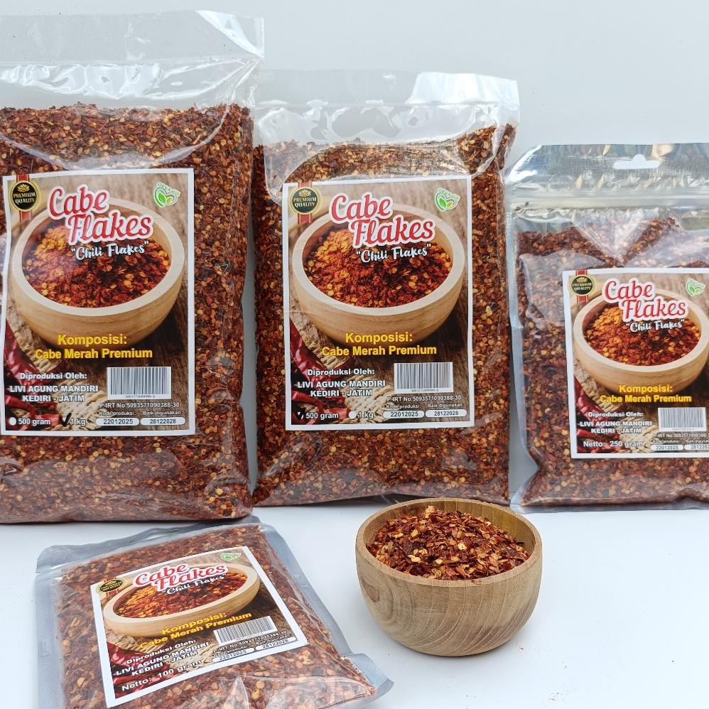 

Bubuk Cabai Segar 250gram Pedas Alami Aman