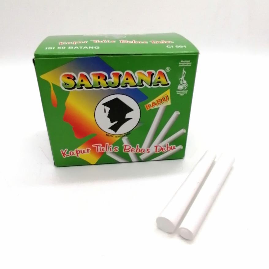 

Terbaru Kapur/Kapur Papan Tulis/Kapur Tulis Warna Putih Sarjana - 1 Kotak Isi 50 Batang Good Quality