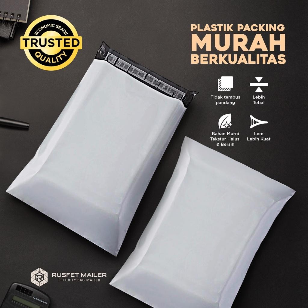 

Polymailer Low Cost Amplop Pack Plastik Packaging Olshop Ekonomis Hitam Putih