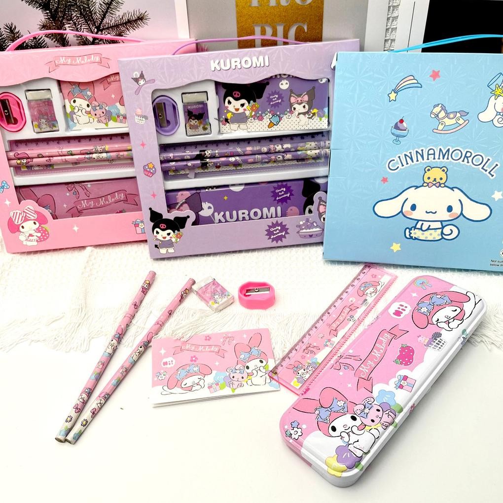 

Terbaru Set Alat Tulis Isi Tempat Pensil 7 In 1 , Buku Catatan Mini, Pensil, Rautan, Penghapus Dan Penggaris