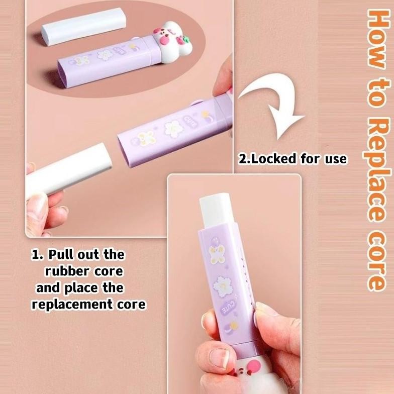 

Inovatif Penghapus Pensil Mekanik Set Isi 1 Refill Mechanic Eraser Model Karakter Lucu Anak Sekolah Rumah Belajar