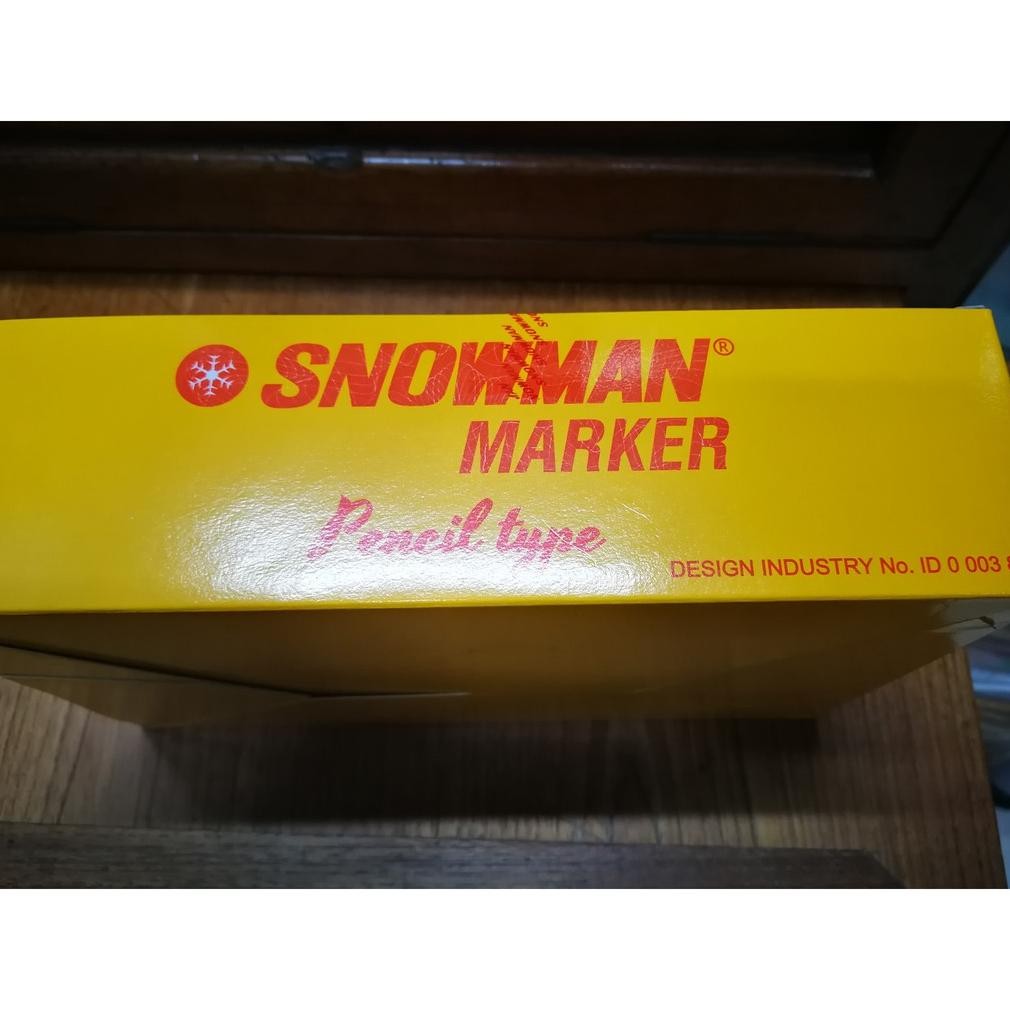

Bahan Terbaik [Lusin] Snowman Spidol Kecil Marker Pencil Type 12 Pcs