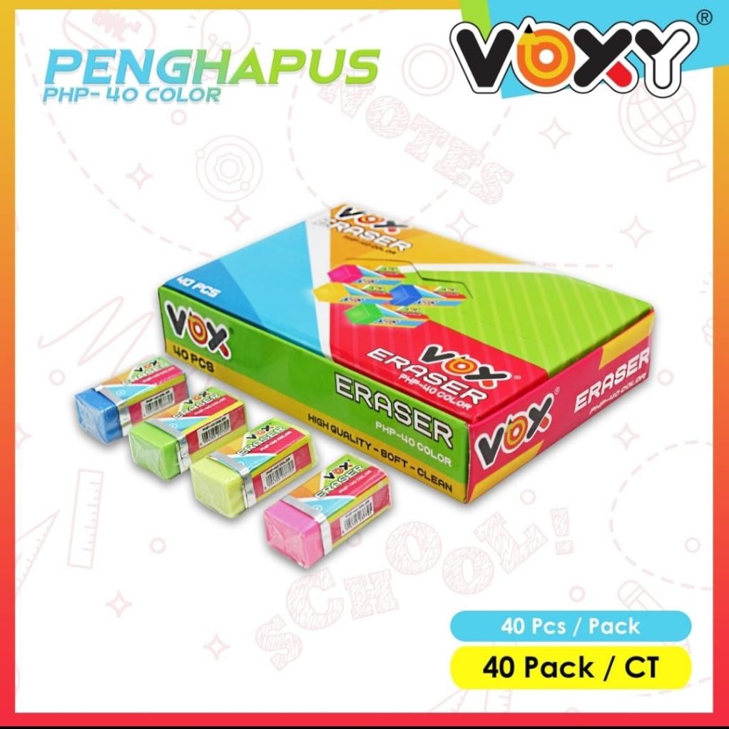 

New Arrival 1 Pack 40 Pcs Penghapus Pensil Ogino / Voxy / Gm