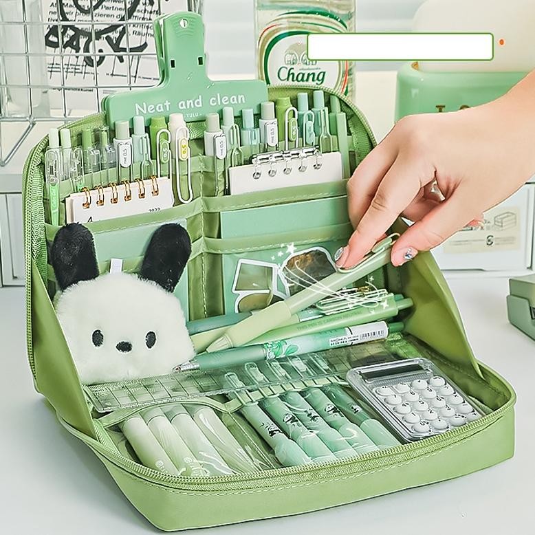 

NEW!!! Tas alat tulis multifungsi 12 lapis kotak pensil transparan kapasitas besar kotak pensil perlengkapan kantor siswa