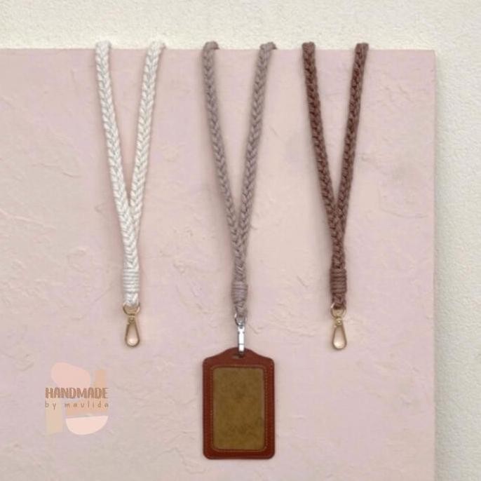 

HARGA DISKON Macrame Lanyard Name Tag ID Card Holder