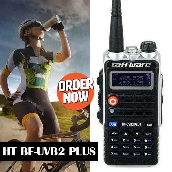 Taffware Ht Handy Walkie Talkie Dual Band 8W Bf-Uvb2 Plus Radio Alat Komunikasi 128Ch Uhf+Vhf