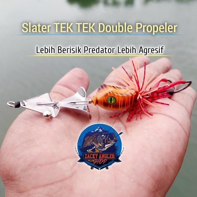 Slater Buzzbait Double Propeler Umpan Gabus Toman