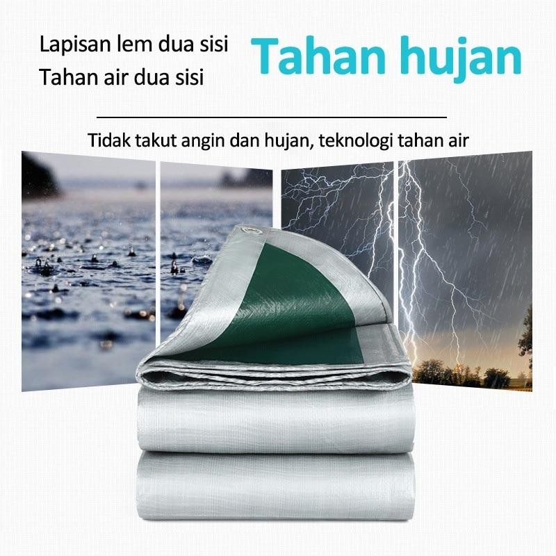 Cod Terpal Plastik Donglin 2X4 3X5 4X6 Meter Waterproof 100%  Cover Kolam Ikan/Taman Atap Kebocoran 