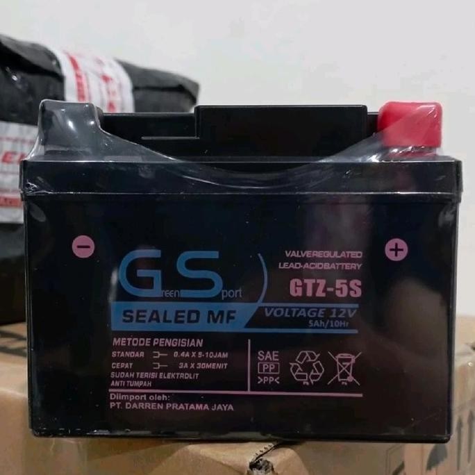 Aki Motor Honda Beat Fi Cw Cbs Carbu Karbu Gtz 5S Gs Accu Kering Mf - Asli