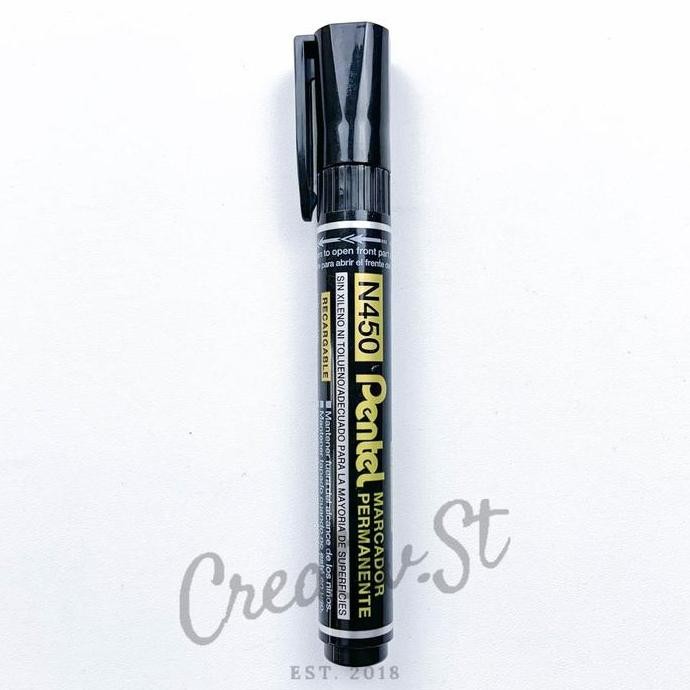 

Hot Promo !!! Pentel Spidol Permanen Permanent Marker N450 Black Blue (1 Pcs)