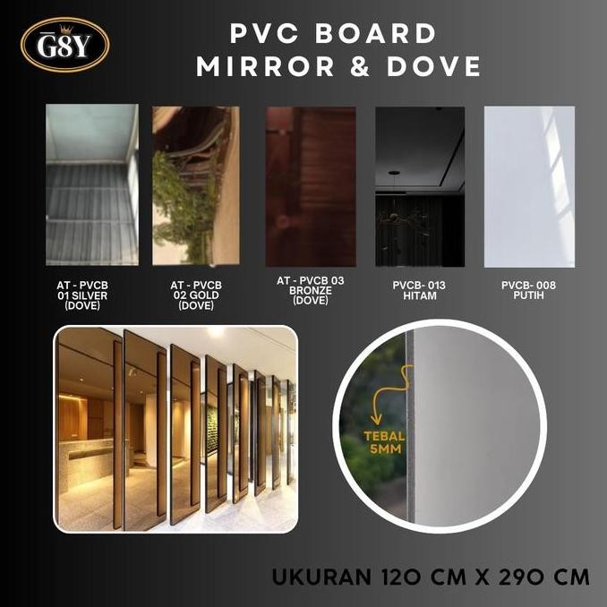 Pvc Board Mirror & Dove / Uk 1,2M X 2.9M & Uk 1,2 X 1,45M / Tebal 5Mm Co