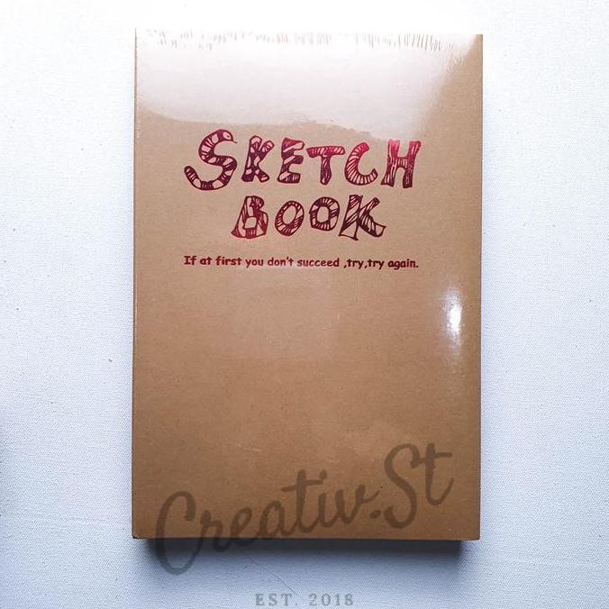 

New Collection !!! Potentate Sketch Book Buku Sketska 120 Sheet Kraft & Black Cover 14 Cm X 21 Cm
