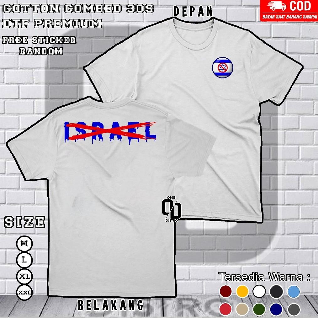 Promo Kaos Israel Flag Bendera Israel T-Shirt Premium