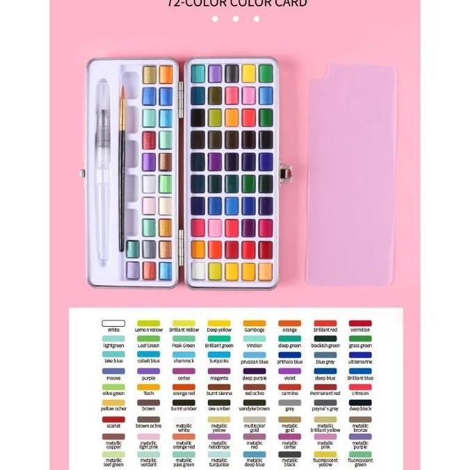 

Spot Barang !!! Giorgione Solid Water Colour Metallic Pearlescent Cat Air Padat Premium Pemula & Profesional 72 Warna G-Zg72