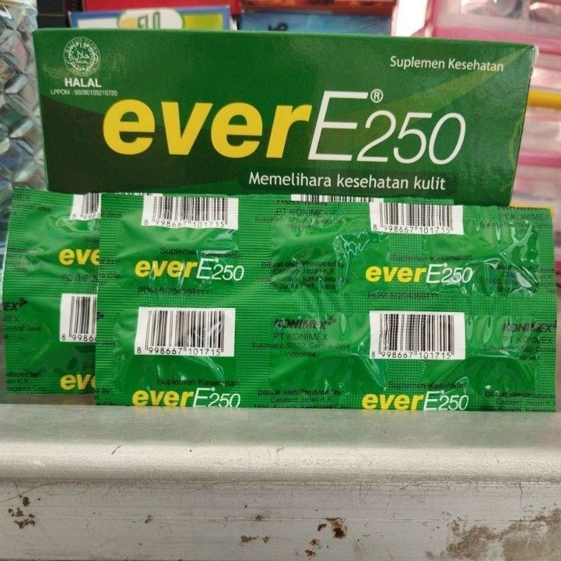 Ever E 250 Strip Vitamin E Kapsul Untuk Kulit