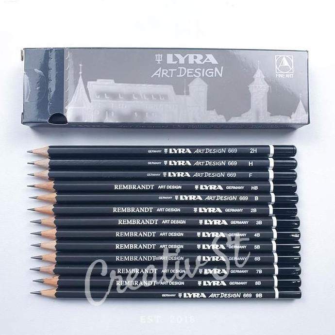 

Hot Sale !!! Lyra Rembrandt Graphite Pencils Art Design 669 Pencil Drawing Pensil Gambar