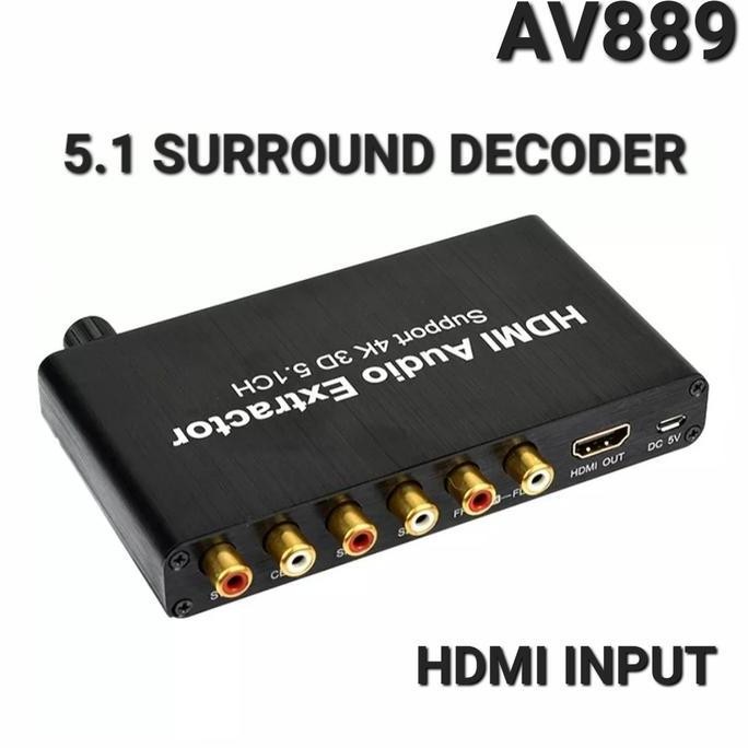 AVPRO AV889 5.1 Digital Audio Decoder Surround AC3 DTS Converter HDMI