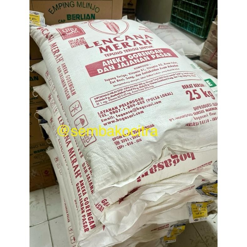 

READY STOCK TEPUNG TERIGU LENCANA MERAH 25KG