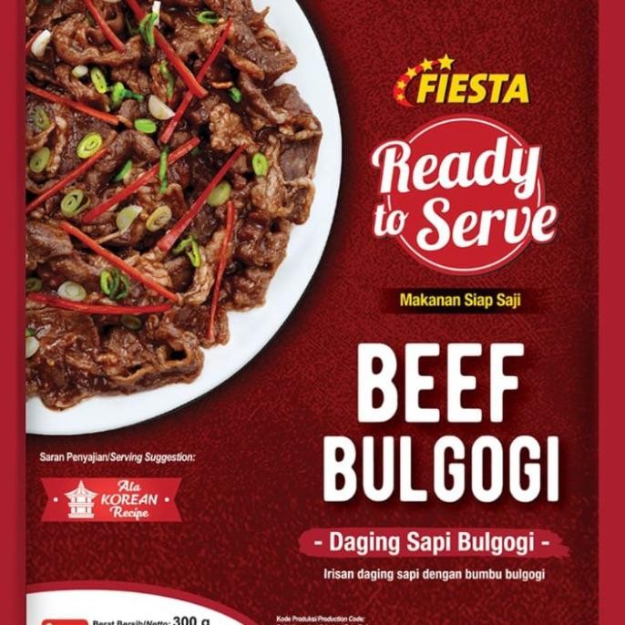 

TERLARIS FIESTA RTS (READY TO SERVE) BEEF BULGOLGI 300GR Siap kirim