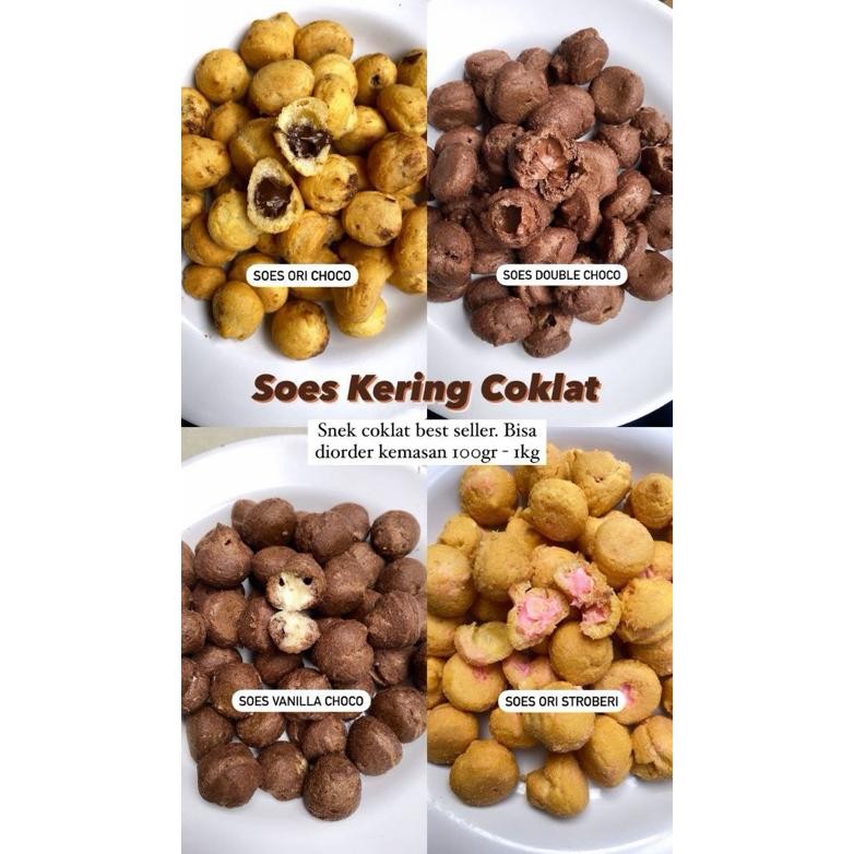 

TERMURAH Soes Kering [500gr 1kg] Coklat Ori / Double Choco / Choco Vanilla / Stroberi / Mix Siap kirim